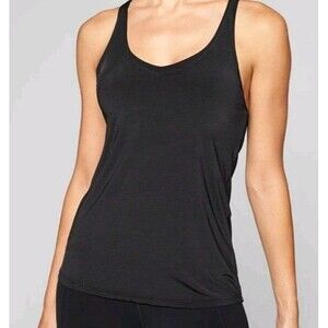 Athleta Trancend Built-in Bra Support Tank Top Black Size XXS